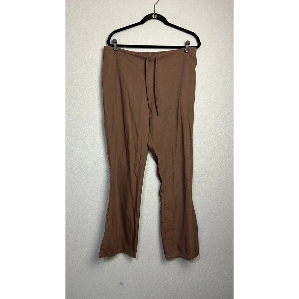 Cherokee Workwear Scrub Pants Bundle of 3 Wine Brown Drawstring 4101 Mens Medium